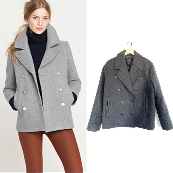 J.Crew Majesty peacoat size US4 dark gray - Picture 1 of 9
